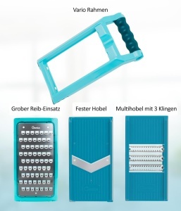 Nicer Dicer Chef Professional 23 Piese Tocator Manual cu Recipient 52L si Capace Frischhaltedeckel - Img 5