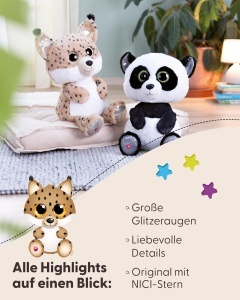 NICI Glubschis Lenzo 45cm Jucarie din plus cu blana moale si ochi stralucitori - Img 4