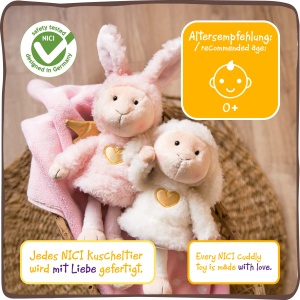 NICI La La Lammie 30cm Plus Schaf cu Aripi Aurii si Inima in Cutie Cadou - Img 4