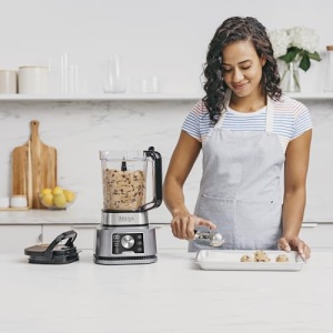 Ninja Foodi Power Nutri Blender Smoothie Maker 3-in-1, creme tartinabile groase si bauturi congelate, programe automate, ulcior de 2,1 litri, cana de 700 ml si bol de 400 ml cu agitator electric, 1200 W, argintiu CB350EU - Img 11