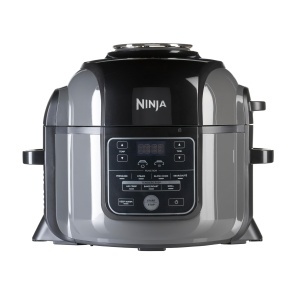 Ninja OP300EU Foodi Multicooker Oala sub presiune si friteuza cu aer Tender-Crisp Technology Multi-Cooker 1460 otel inoxidabil 6 litri negru si gri - Img 1