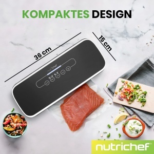 NutriChef Vacuum Sealer 110W Compact Versatil cu Accesorii Incluse - Img 2