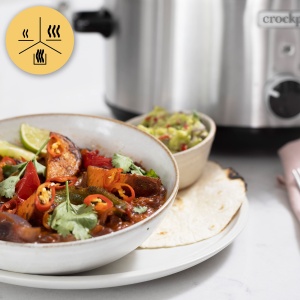 Oala de gatit lent Crockpot | 3,5 litri (3-4 persoane) | Recipiente pentru rumenirea carnii si legumelor | Otel inoxidabil [CSC085X], Cromo - Img 4