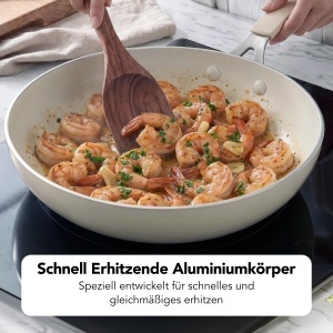 Oala din aluminiu KitchenAid, 24 cm, 4,91 L, cu capac din sticla, neagra - Img 4