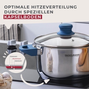 Oala Fackelmann Essential 20 cm Inox Manere Softtouch Compatibila Inductie - Img 5