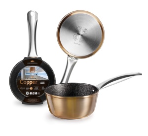 Oala IBILI Natura Copper 14 cm Capacitate 1L Antiaderenta Inductie