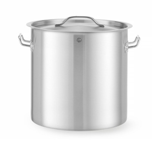 Oala Inalta HENDI cu Capac, Capacitate 25L, Inox, Potrivit pentru Toate Tipurile de Aragaz