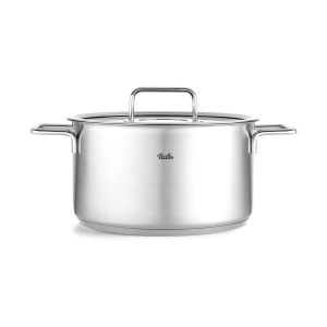 Oala inox Fissler Pure Collection 24 cm 57L cu capac din sticla compatibila inductie - Img 2