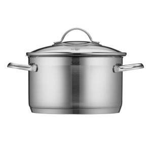 Oala inox Silit Achat 16cm 19L inductie capac sticla - Img 3
