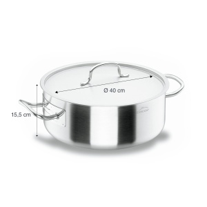 Oala profesionala cu capac Lacor 50040 40 cm Argintiu - Img 2