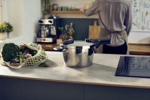 Oala sub presiune Fissler Vitaquick Elemental, 4,5 L, inox, verde salvie - Img 5