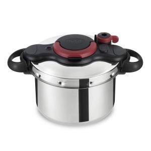 Oala sub presiune Tefal Clipso Minut Easy, 6 litri, otel inoxidabil, usor de utilizat