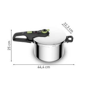 Oala sub presiune Tefal Secure Trendy 6L, inox, 2 trepte de temperatura - Img 7