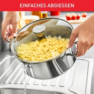 Oala Tefal Duetto A70546, 24 cm, inox, cu capac din sticla, inductie - Img 3