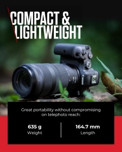 Obiectiv Tele-Zoom Canon RF 100-400mm F5.6-8 IS USM, Stabilizare 5.5 trepte - Img 5