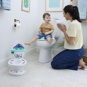 Olita copii Disney Baby Stitch 2-in-1 cu sunete de spalare abtibilduri si sezut detasabil - Img 7