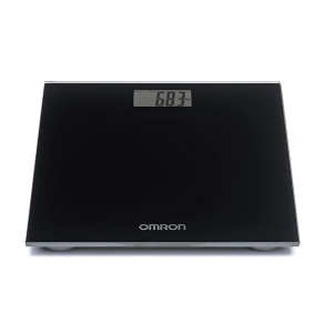 OMRON HN289 Cantar digital de baie cu afisaj LCD mare si picioare antiderapante, Cantar de corp extra plat, negru