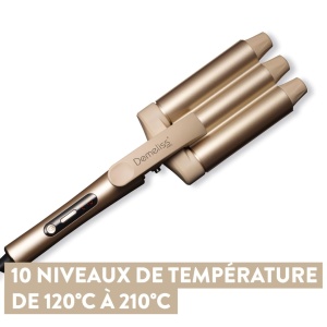 Ondulator Demeliss WAVES, 10 temperaturi, turmalin-ceramica, pentru toate tipurile de par - Img 4