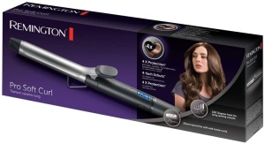 Ondulator Remington [25mm] Pro Soft Curl Digital (4x protectie, acoperire antistatica cu turmalina ceramica) - Afisaj LCD 130-220degC, cu clema, bucle moi medii si naturale, CI6525 - Img 2