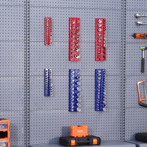 Organizator chei tubulare VEVOR QJ7333-6pc set 6 piese compatibil SAE si metric baza magnetica - Img 8