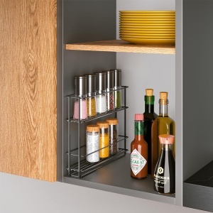 Organizator condimente Metaltex In Out Lava negru 6x28x22 cm strat TouchTherm - Img 2