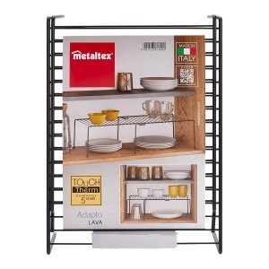 Organizator de bucatarie Metaltex Adapto LAVA extensibil, 33-57 cm, negru - Img 4