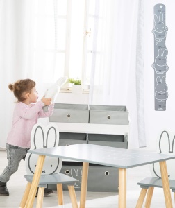 Organizator jucarii roba Miffy alb cu 5 cutii din material textil - Img 2