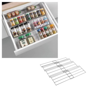 Organizator Metaltex Gewurzregal Argintiu 26x42x3 cm Extensibil