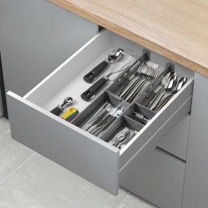 Organizator sertare Metaltex Multi-Fit ajustabil cu separatoare antialunecare - Img 3