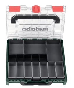 Organizer Metabo metaBOX 100 S - 7,2 l, 15 cutii insertie, robust, transparent - Img 4