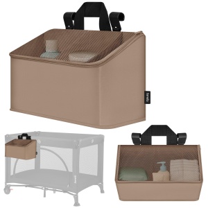 Organizer pentru patut si masuta de infasat Lionelo Sidepocket Medium, 43x15x23 cm, 3 compartimente, material rezistent
