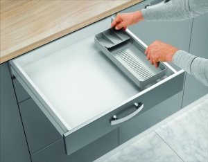 Organizer pentru Tacamuri Metaltex Uni-Fit, 40-49 cm, grinegru, ajustabil - Img 5