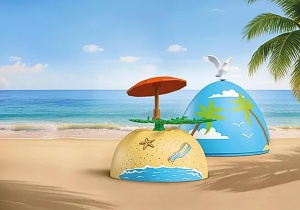 Oua de joaca Playmobil Strandurlaub, set creativ pentru copii - Img 3