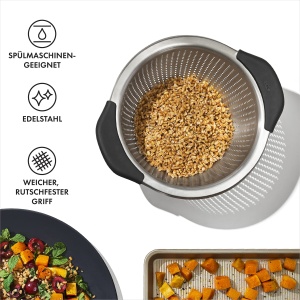 OXO Good Grips Strecuratoare din Otel Inoxidabil 28L Design Perforat - Img 5