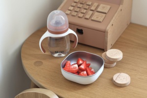 Pahar de invatare BEABA 2-in-1 cu manere detasabile, 210 ml, terracotta - Img 4