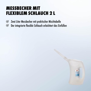 Pahar de masurare SONAX 2 Litri cu furtun flexibil pentru dozare precisa - Img 3