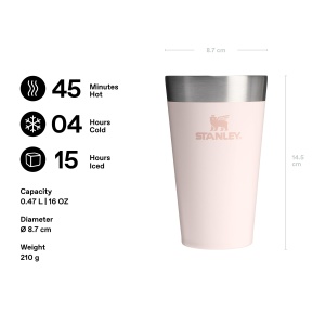 Pahar din otel inoxidabil Stanley 1913 Adventure 0.47L - Rose Quartz - Img 2