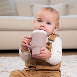 Pahar pentru copii Infantino My 1st Tumbler, 255 ml, cu maner si pai - Img 3