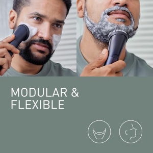 Panasonic ER-CFB1-A503 MULTISHAPE Set de accesorii pentru perie de fata, perie de curatare a fetei, perie de curatare a barbii, perie de curatare in profunzime, negru - Img 2