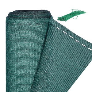 Panou de protectie pentru gard Relaxdays, HDPE, 1,8 x 15 m, verde