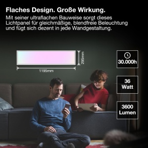 Panou LED Osram SMART WIFI PLANON, 36W, 3600lm, Alb - Img 2