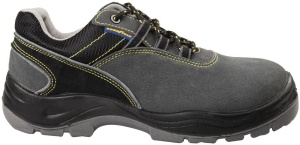 Pantofi de siguranta Goodyear S1P din piele velur neagra si gri, marimea 39