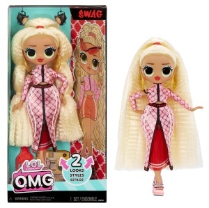 Papusa de Moda L.O.L. Surprise OMG Swag cu Accesorii si Moda Transformabila, Roz