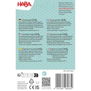 Papusa din material textil HABA Schutzengel Holly 15 cm lavabila pentru bebelusi si copii mici - Img 2