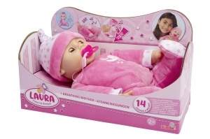 Papusa interactiva Simba Laura Schlummerzeit, 38 cm, cu sunete si miscare respiratorie - Img 8