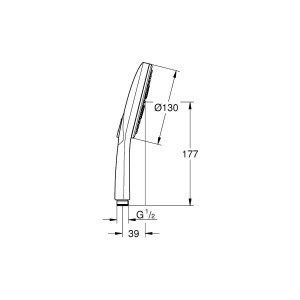 Para de dus GROHE Rainshower SmartActive 26574DC0 3 tipuri de jet sistem anticalcar finisaj supersteel - Img 4