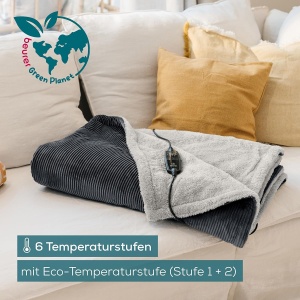 Patura electrica Beurer HD 80, gri, 6 trepte de temperatura, material reciclat - Img 4