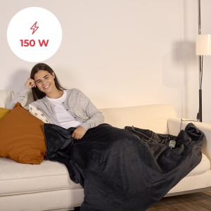 Patura electrica Solac CT8607 Reikiavik, 150 W, 10 temperaturi, 120 x 160 cm, Albastra - Img 2