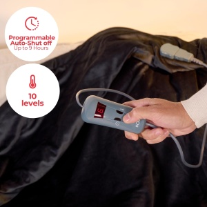 Patura electrica Solac CT8608 Reikiavik 10 trepte de temperatura 140x180 cm Fleece ultra-moale Timer 9 ore - Img 4