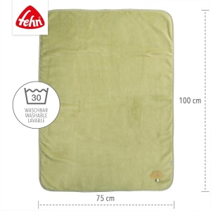 Patura pentru bebelusi Fehn Chamaleon, 100x75 cm, Plus Verde, Usor de Spalat - Img 5